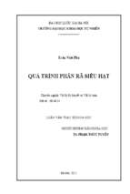 Luận văn thạc sĩ quá trình phân rã siêu hạt