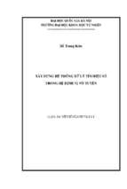 Luận án tiến sĩ xây dựng hệ thống xử lý tín hiệu số trong hệ định vị vô tuyến