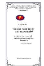 Thế giới nghệ thuật thơ thanh thảo    