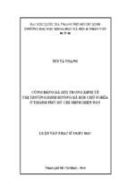 Công bằng xã hội trong kinh tế thị trường định hướng xã hội chủ nghĩa ở thành phố hồ chí minh hiện nay    
