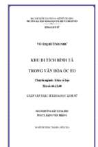 Khu di tích bình tả trong văn hóa óc eo    
