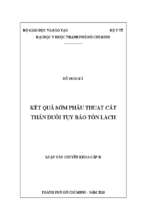 Kết quả sớm phẫu thuật cắt thân đuôi tụy bảo tồn lách