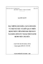 đặc điểm lâm sàng, cận lâm sàng và một số yếu tố liên quan trên bệnh nhân viêm phổi do thở máy tại khoa hồi sức ngoại thần kinh bệnh viện chợ rẫy