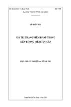 Giá trị thang điểm bisap trong tiên lượng viêm tụy cấp