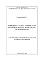 Giải pháp nâng cao chất lượng dịch vụ thẻ tại ngân hàng tmcp công thương việt nam   chi nhánh sông công
