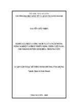 đánh giá chất lượng dịch vụ của ngân hàng nông nghiệp và phát triển nông thôn việt nam   chi nhánh huyện định hóa, thái nguyên