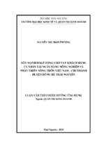 đẩy mạnh hoạt động cho vay khách hàng cá nhân tại ngân hàng nông nghiệp và phát triển nông thôn việt nam   chi nhánh huyện đồng hỷ thái nguyên