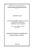 Phát triển năng lực tự học cho sinh viên đại học sư phạm theo tiếp cận dạy học tích cực tt tieng anh