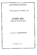 Kí hiệu học    một số vấn đề cơ bản