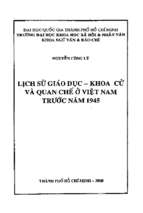 Lịch sử giáo dục   khoa cử và quan chế ở việt nam trước năm 1945 