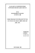 Phong trào bảo vệ văn hóa dân tộc ở sài gòn trong cuộc kháng chiến chống mỹ 1965 – 1973   