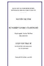Sự nghiệp văn học của đông hồ    