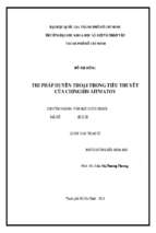 Thi pháp huyền thoại trong tiểu thuyết của chinghiz aimatov    