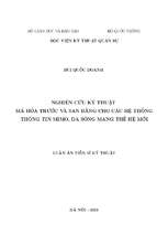 Nghiên cứu kỹ thuật mã hóa trước và san bằng cho các hệ thống thông tin mimo, đa sóng mang thế hệ mới