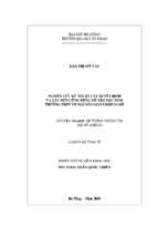 Nghiên cứu kỹ thuật cây quyết định và xây dựng ứng dụng hỗ trợ học sinh trường thpt võ nguyên giáp chọn nghề