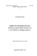 Nghiên cứu thành phần hóa học hướng tác dụng chống oxy hóa của lá cây trứng cá (muntingia calabura l.)