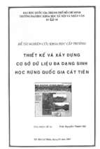 Thiết kế và xây dựng cơ sở dữ liệu đa dạng sinh học rừng quốc gia cát tiên    