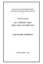 Quá trình du nhập phật giáo vào việt nam    