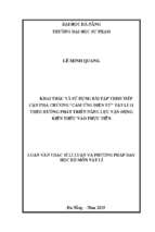 Khai thác và sử dụng bài tập theo tiếp cận pisa chương “cảm ứng điện từ”  vật lí 11 theo hướng phát triển năng lực vận dụng kiến thức vào thực tiễn