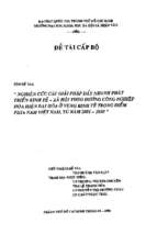 Nghiên cứu các giải pháp đẩy nhanh phát triển kinh tế   xã hội theo hướng công nghiệp hóa hiện đại hóa ở vùng kinh tế trọng điểm phía nam việt nam, từ năm 2001   2010  