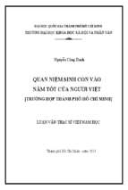 Quan niệm sinh con vào năm tốt của người việt (trường hợp thành phố hồ chí minh)    