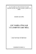Chủ nghĩa công lợi của john stuart mill    