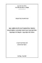 đặc điểm ngôn ngữ hợp đồng trong hoạt động giáo dục đào tạo tại trường đại học sư phạm   đại học đà nẵng