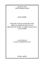 Bồi dưỡng năng lực giải quyết vấn đề thông qua sử dụng bài tập sáng tạo trong dạy học chương “các định luật bảo toàn” vật lý 10 thpt