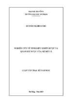 Nghiên cứu về tính điều khiển được và quan sát được của hệ mô tả..