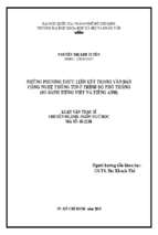 Những phương thức liên kết trong văn bản công nghệ thông tin ở trình độ phổ thông (so sánh tiếng việt và tiếng anh)    