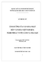 ảnh hưởng của văn hóa nhật đến văn hóa việt nam qua nghệ thuật vườn cảnh và trà đạo    