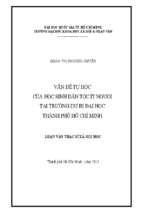 Vấn đề tự học của học sinh dân tộc ít người tại trường dự bị đại học thành phố hồ chí minh    