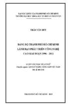 đảng bộ thành phố hồ chí minh lãnh đạo phát triển công nghệ cao giai đoạn 1996   2012    