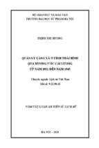 Quản lý làng xã ở tỉnh thái bình qua hương ước cải lương từ năm 1921 đến năm 1945 tt