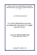 Tư tưởng chính trị platon qua tác phẩm nền cộng hòa và ý nghĩa lịch sử của nó    