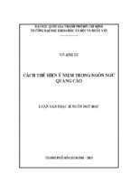 Cách thể hiện ý niệm ngôn ngữ quảng cáo    