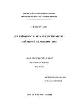 Quá trình đô thị hóa huyện thanh trì   thành phố hà nội    