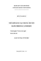 Thế giới sáng tạo trong truyện hans christian andersen    