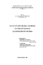 Cơ cấu tổ chức bộ máy văn phòng của một số tập đoàn tại thành phố hồ chí minh   