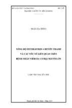 Nồng độ interleukin 4 huyết thanh và các yếu tố liên quan trên bệnh nhân viêm da cơ địa người lớn