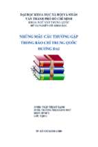 Những mẫu câu thường gặp trong báo chí trung quốc đương đại    
