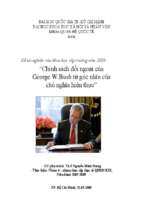 Chính sách đối ngoại của george w. bush từ góc nhìn của chủ nghĩa hiện thực    
