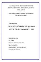 Triều tiên đối diện với nguy cơ mất nước giai đoạn 1875 1910   