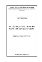 Hà tiên thập vịnh trong bối cảnh văn học đàng trong    