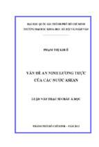 Vấn đề an ninh lương thực của các nước asean    