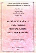 Một số vấn đề về dấu câu và việc phân đoạn trong các tác phẩm truyện thơ nôm tiêu biểu    