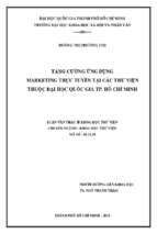 Tăng cường ứng dụng marketing trực tuyến tại các thư viện thuộc đại học quốc gia tp. hồ chí minh    