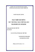 Phát triển hệ thống thư viện phật giáo trên địa bàn thành phố hồ chí minh    