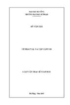 Về fractal và tập cantor..