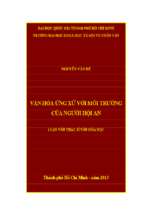 Văn hóa ứng xử với môi trường của người hội an    